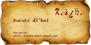 Kurutz Ábel névjegykártya