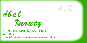 abel kurutz business card